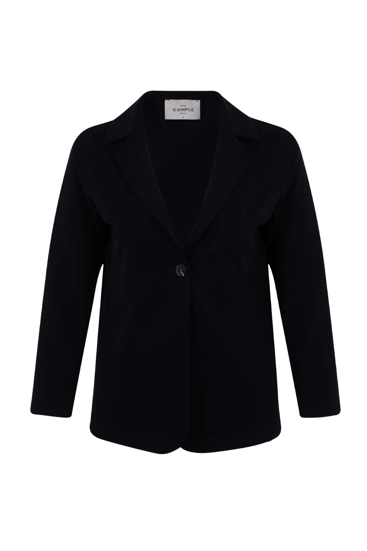 Signature Knit Lacivert Jacket