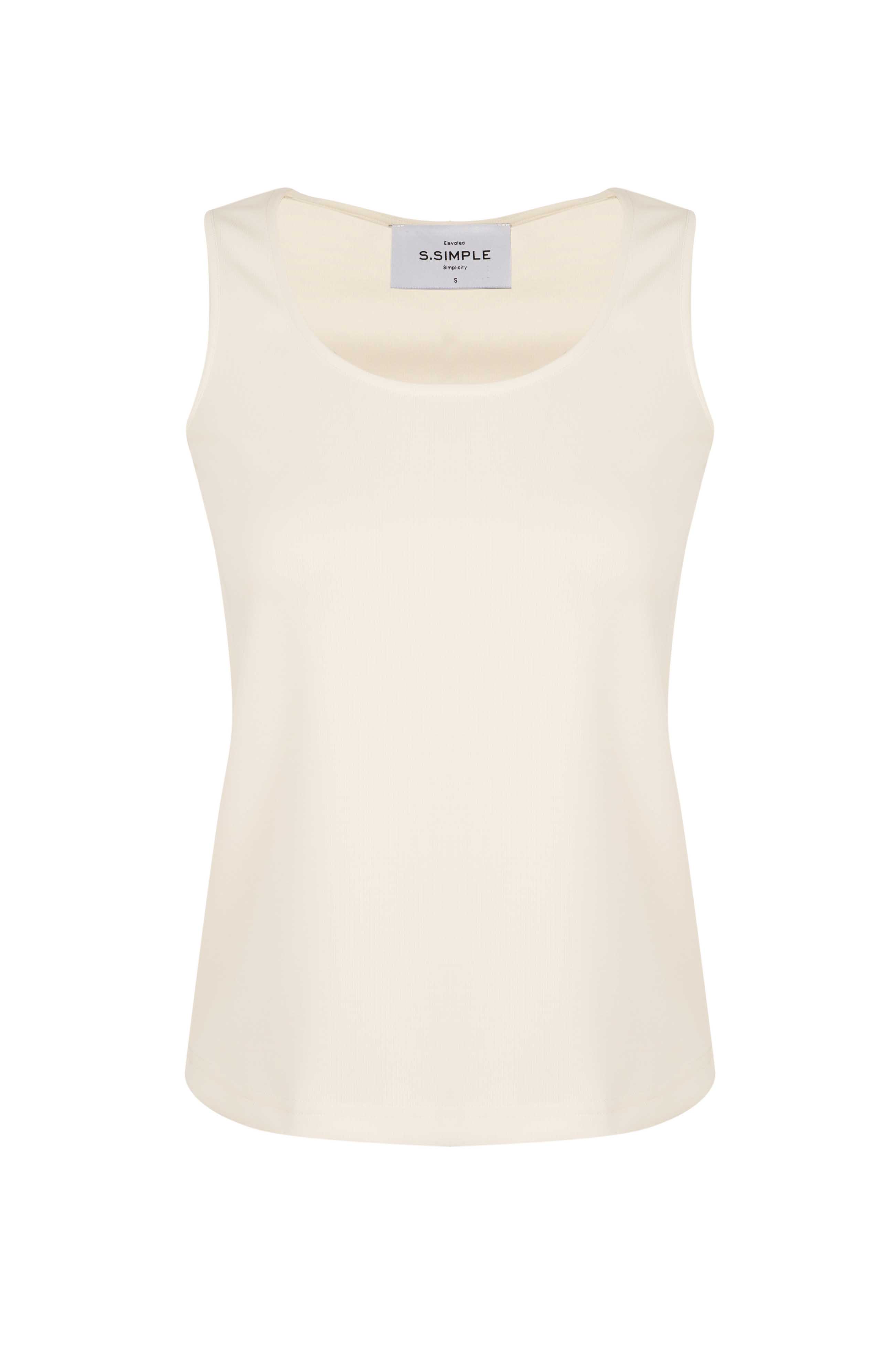 Signature Knit Beyaz Top