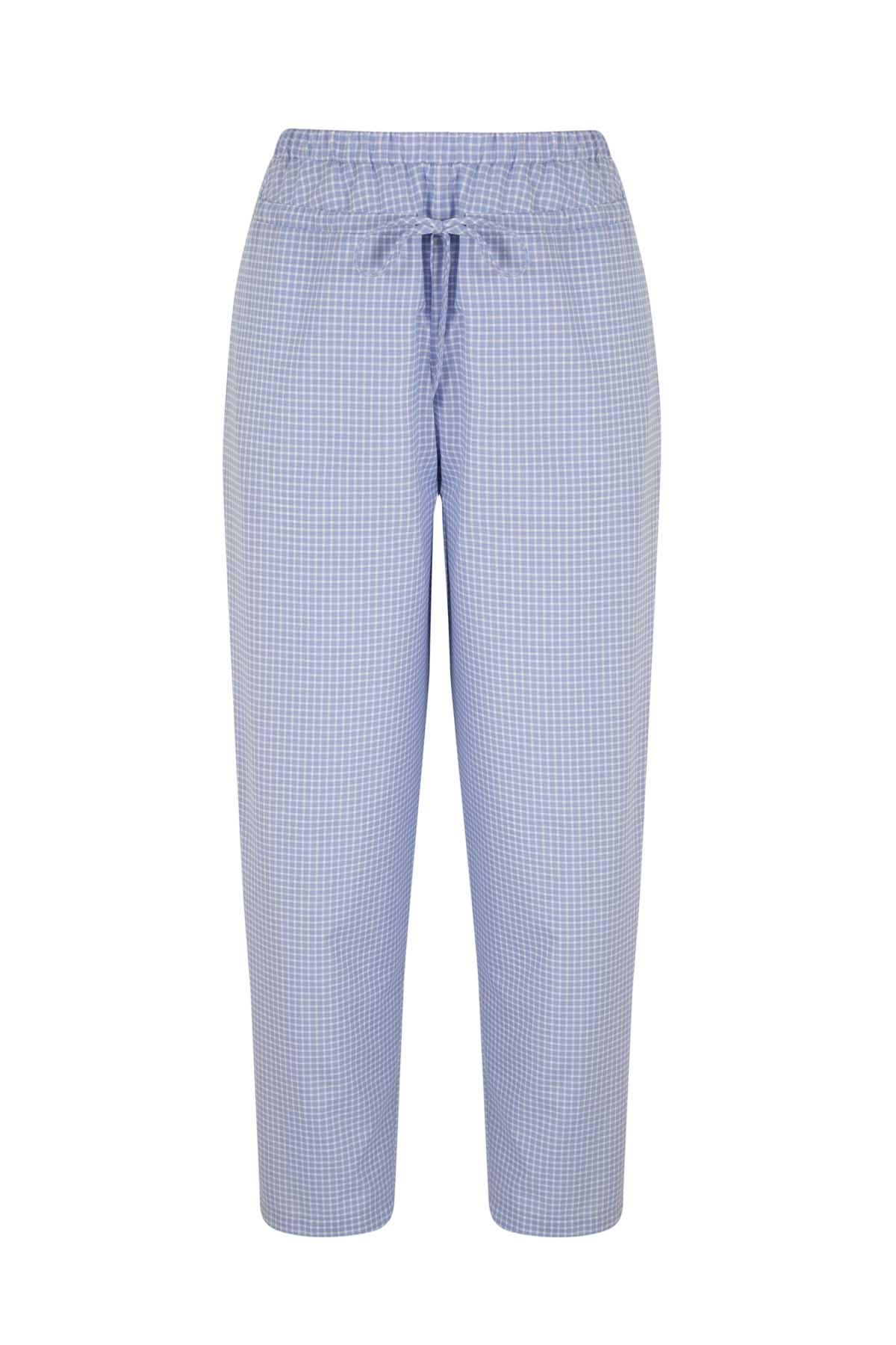 Plaid Mavi Pants