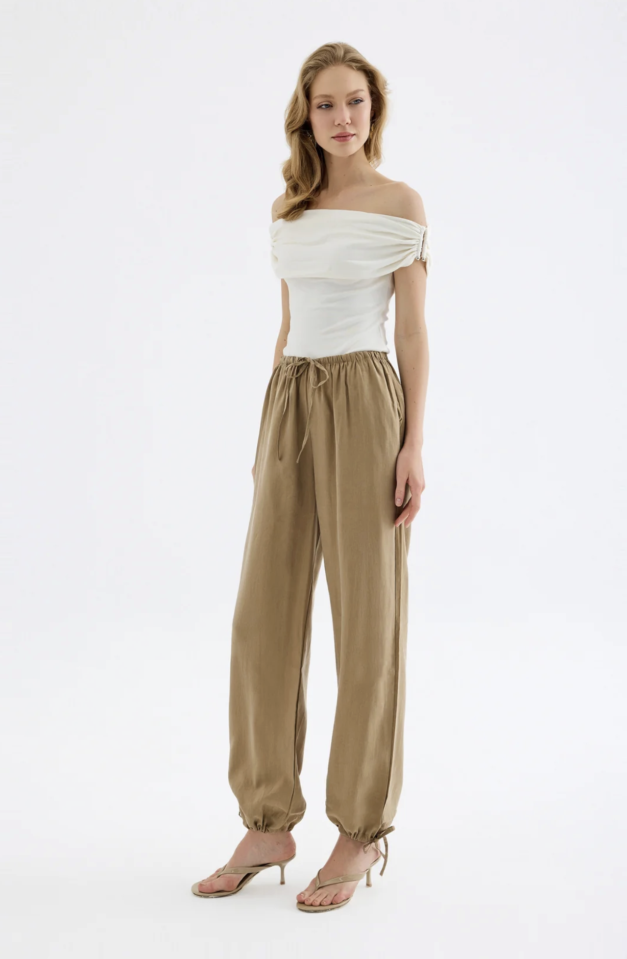 Novelle Modal Baloon Pantolon - Bej