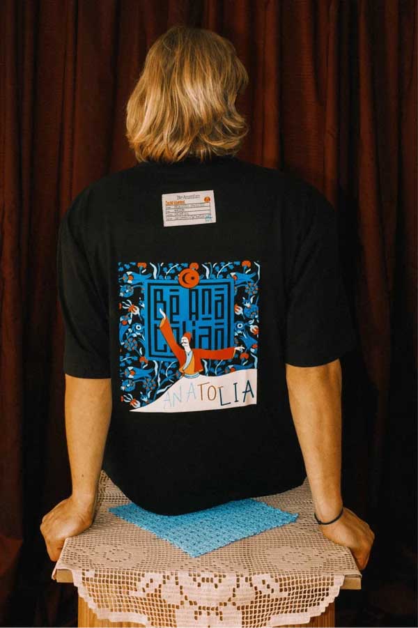 Be Anatolian Siyah Tshirt