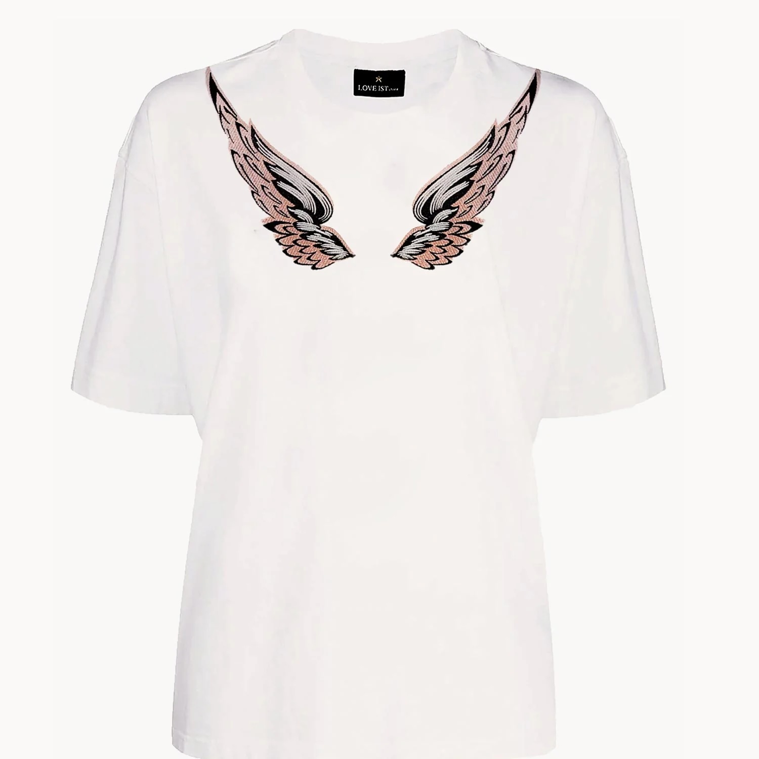 Wing Nakışlı Pamuk Tshirt