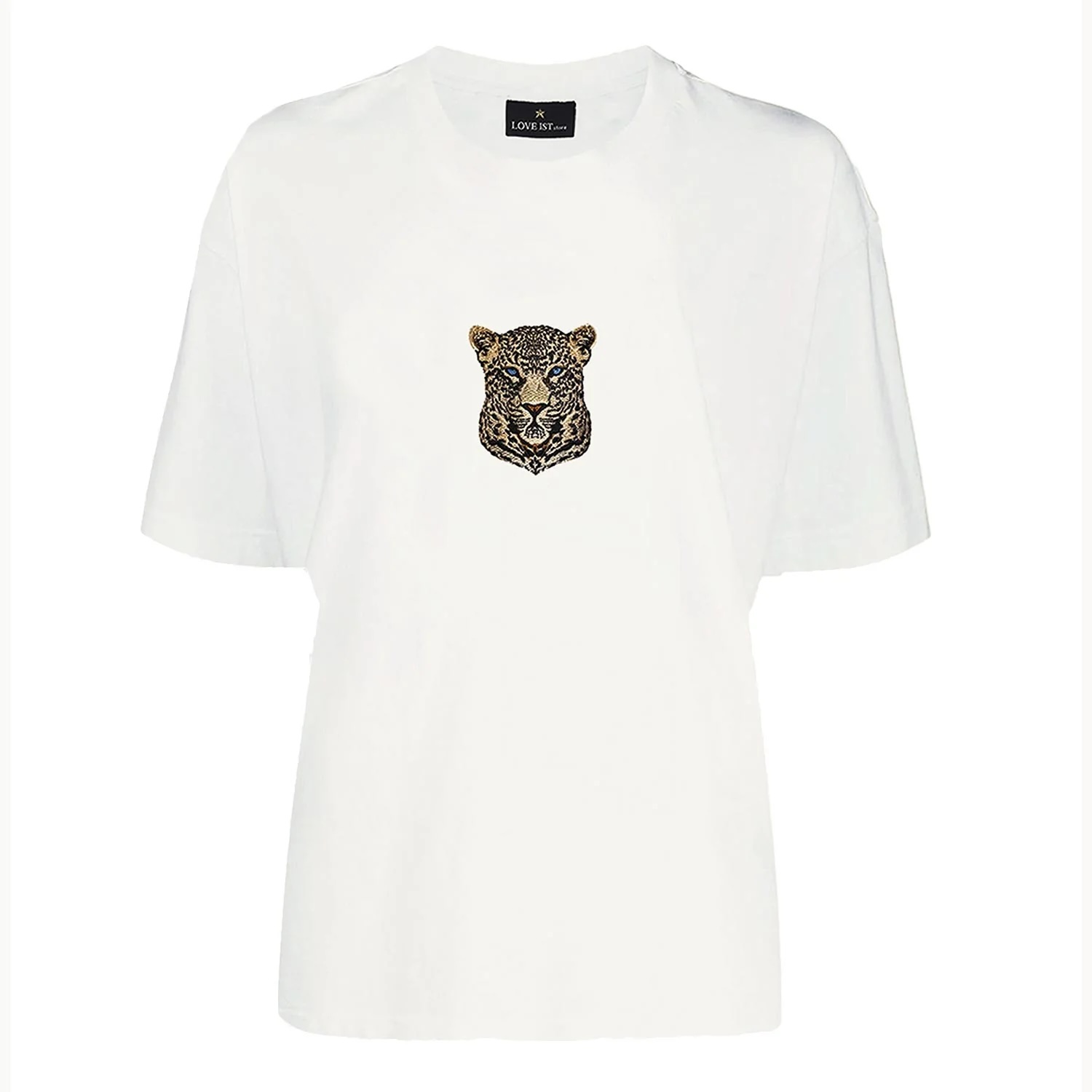 Tiger Nakışlı Rahat Kesim Pamuklu Tshirt