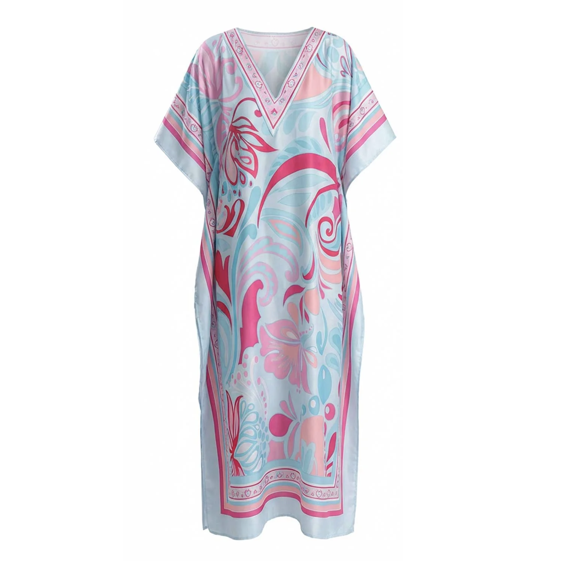 Linda V Yaka Saten Kaftan