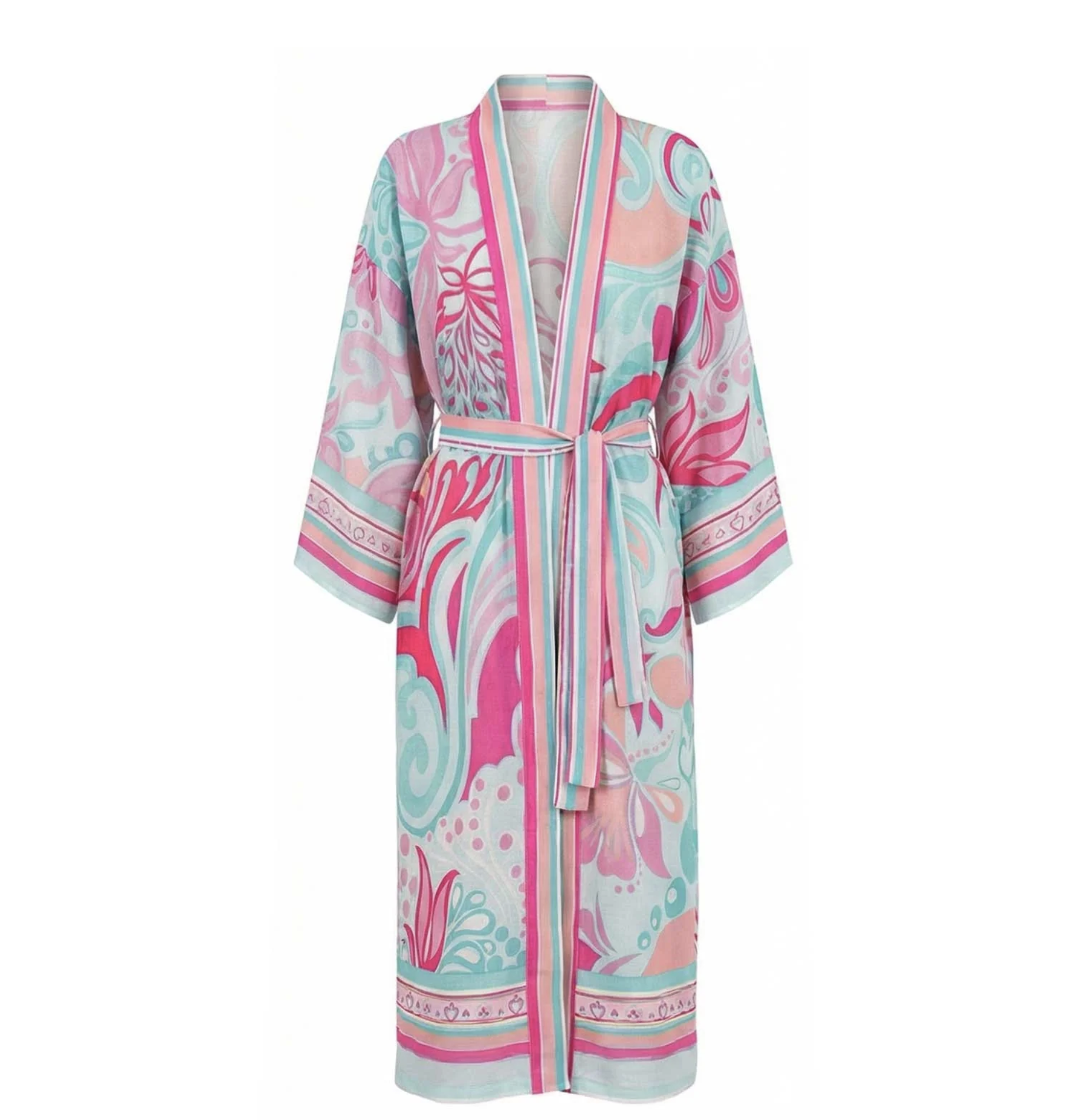 Linda Geometrik Desenli Kimono