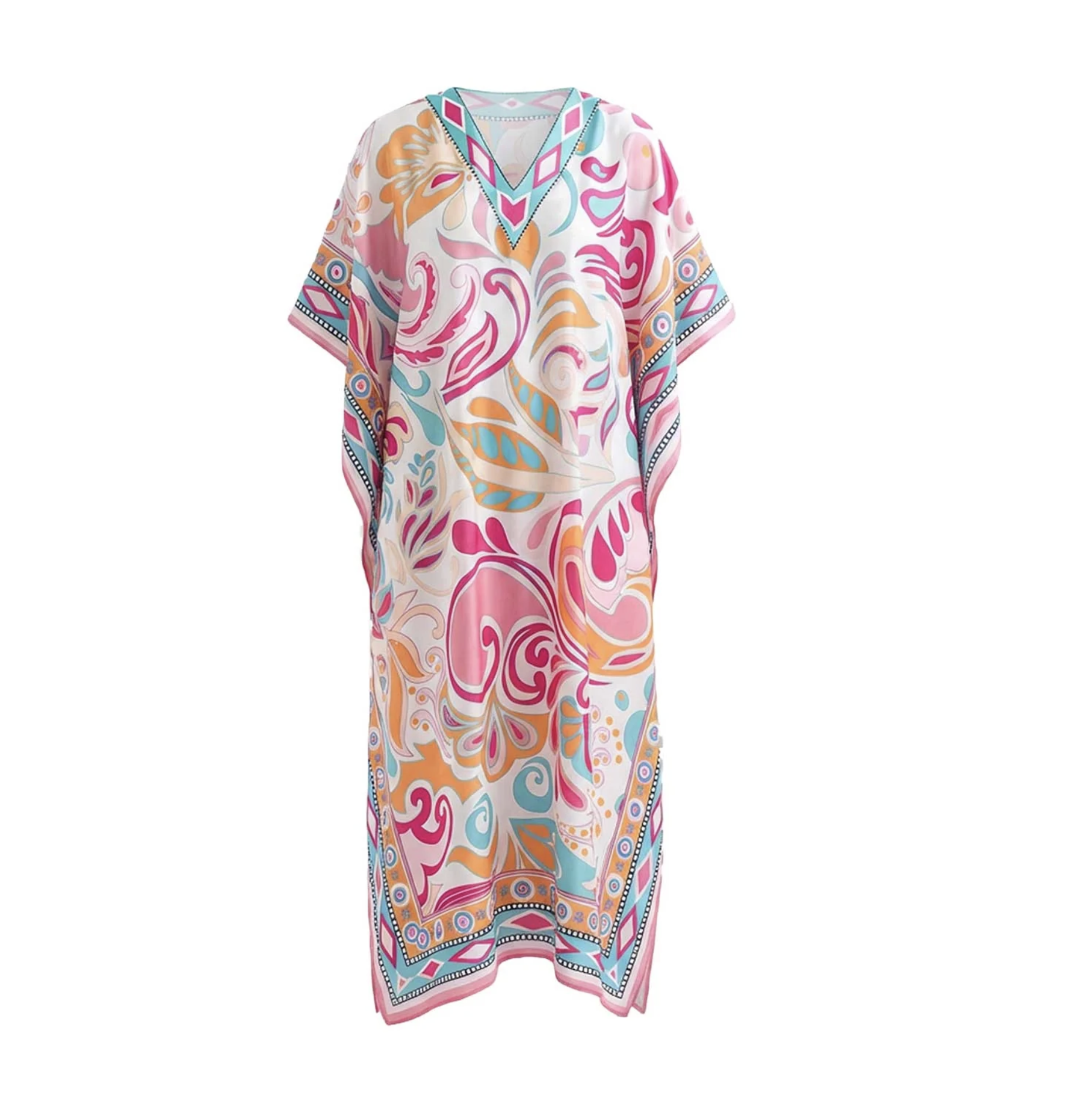 Garnet Saten Kaftan