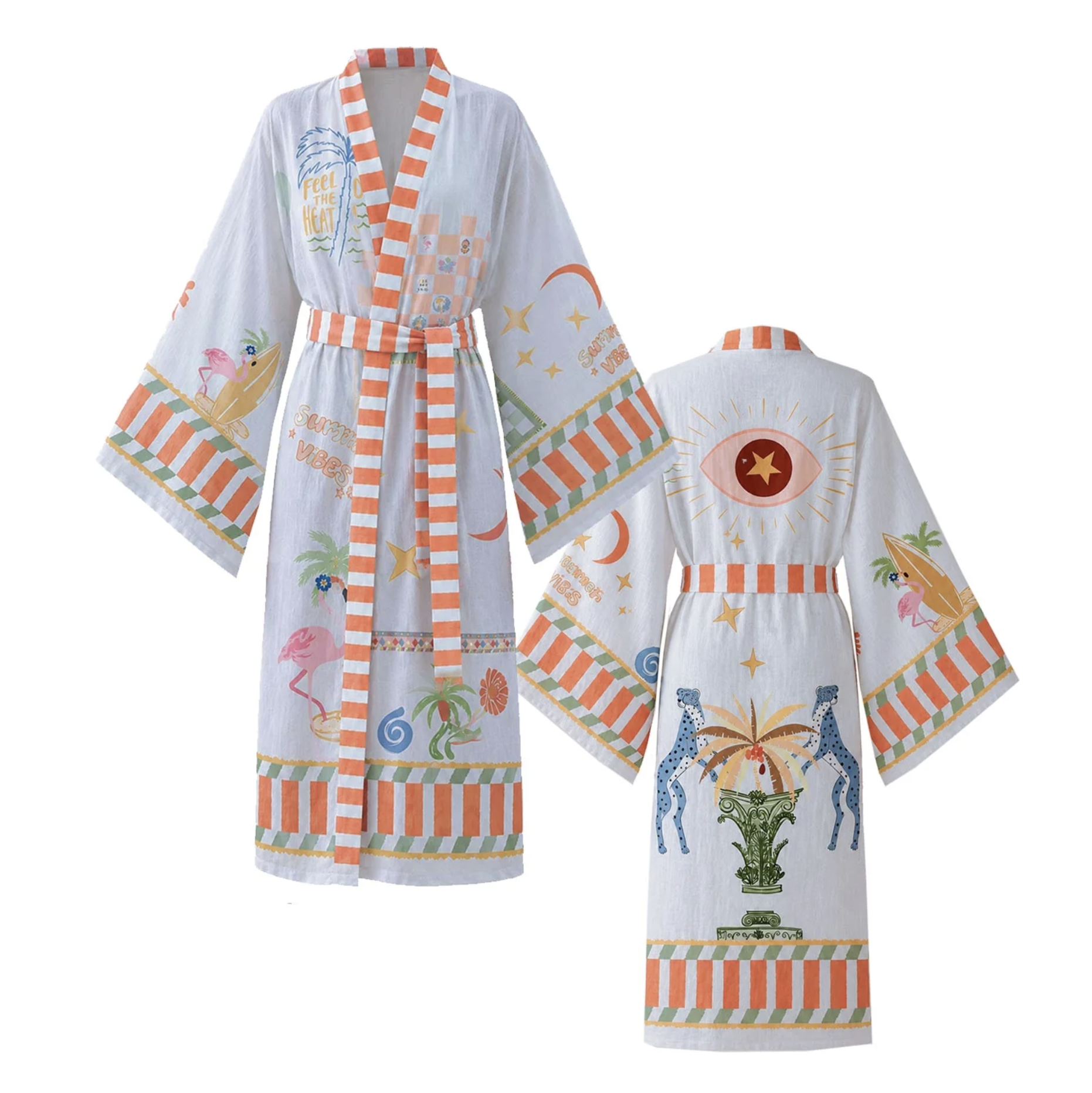 Alegrino Keten Dokulu Kimono
