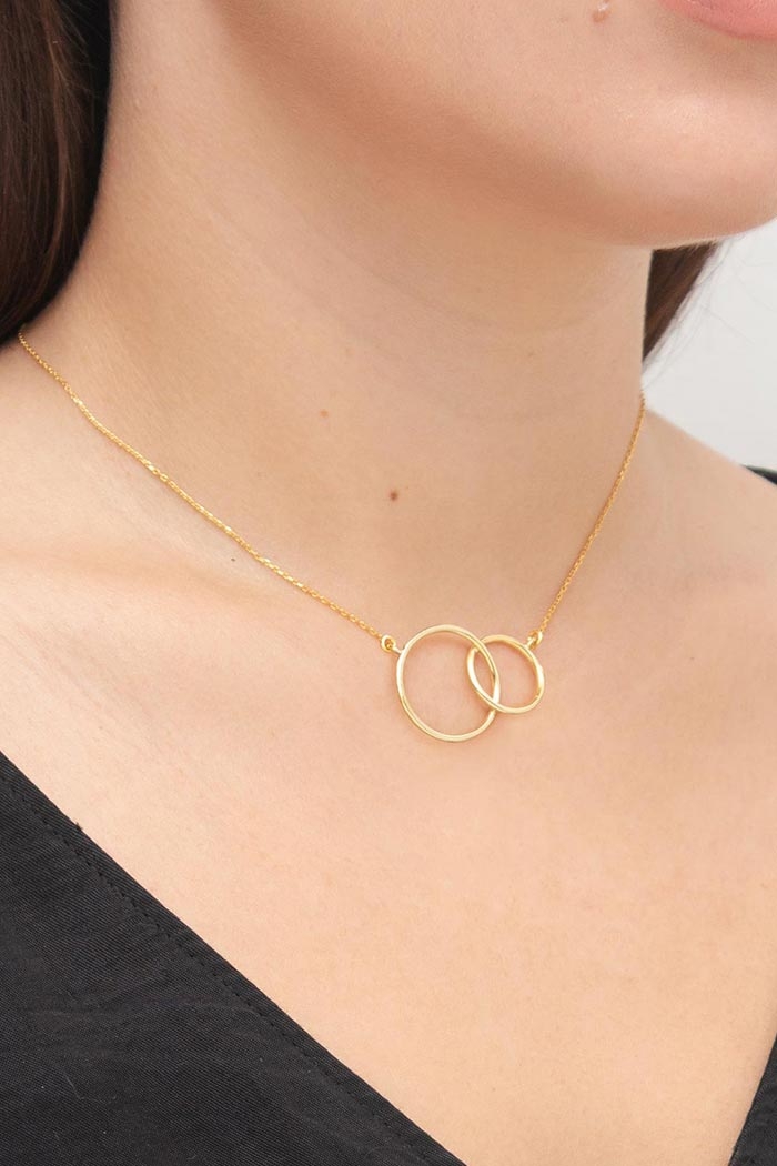 Circle in Circle Gold Kolye
