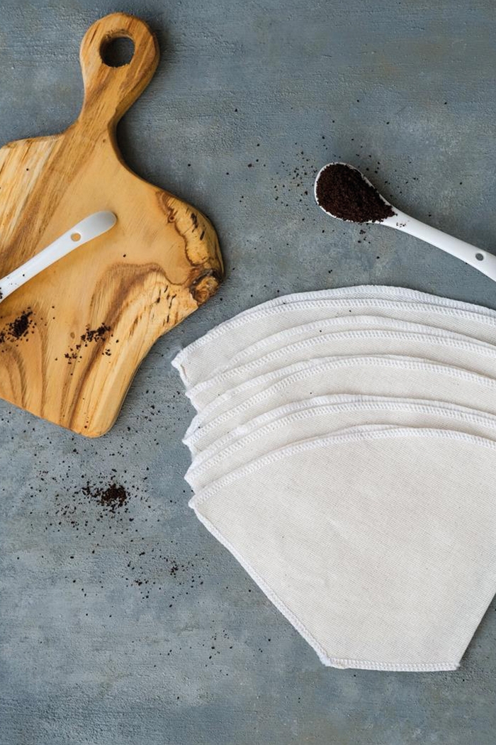 Yıkanabilir Kumaş Kahve Filtresi (5 adet No.4 Organik Pamuk Filtre)