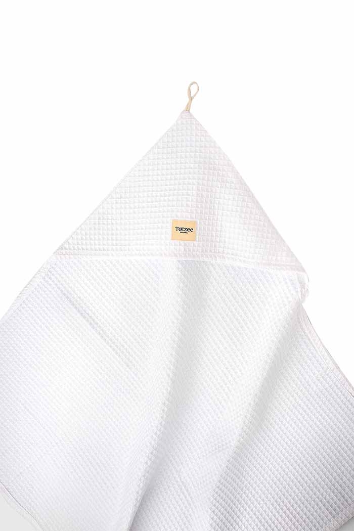 Waffle Bornoz Optik Beyaz