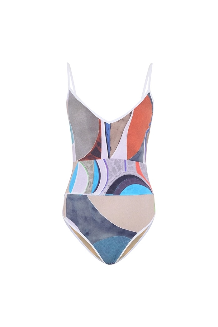 AQUALUNA ORBIT MOSAIC YUVARLAK YAKA YUZUCU MAYO