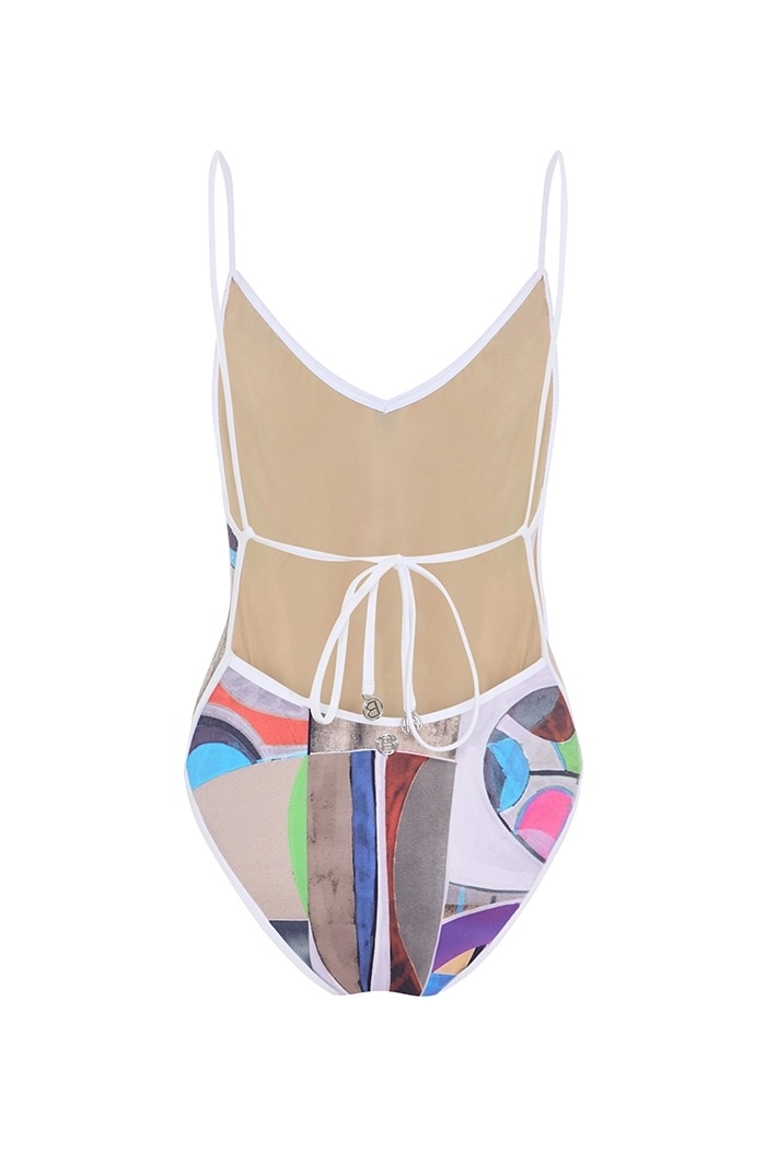 AQUALUNA ORBIT MOSAIC YUVARLAK YAKA YUZUCU MAYO