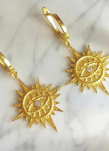 Sun Hoop Gold Küpe