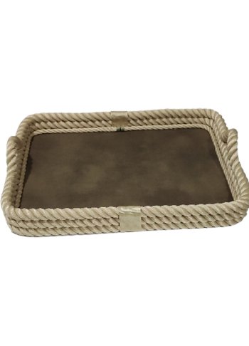 Kalın Halatlı Tepsi - Bej