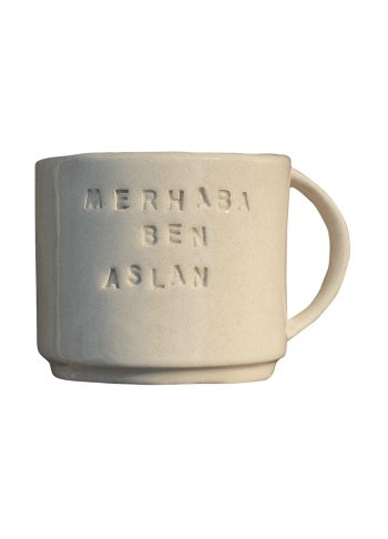 El Yapımı Seramik Burç Kupası - Merhaba Ben Aslan