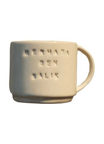 El Yapımı Seramik Burç Kupası - Merhaba Ben Balık