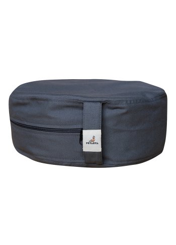 Zafu Gri Karabuğday Kabuğu Dolgulu Meditasyon Minderi