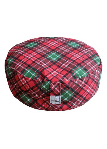 Zafu Ekoseli Karabuğday Kabuğu Dolgulu Meditasyon Minderi