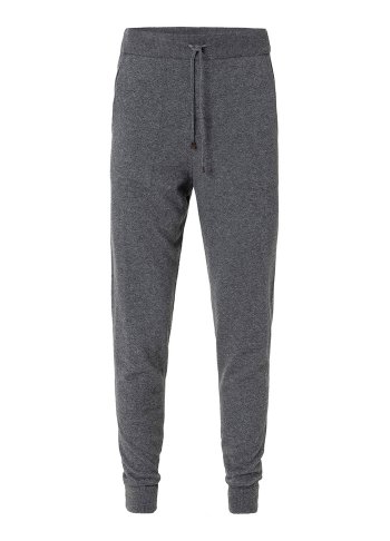 Antrasit Renk Kaşmirli Triko Jogger Pantolon