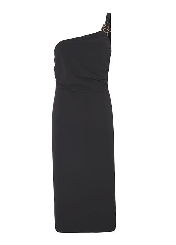 Tek Omuz Siyah Elbise