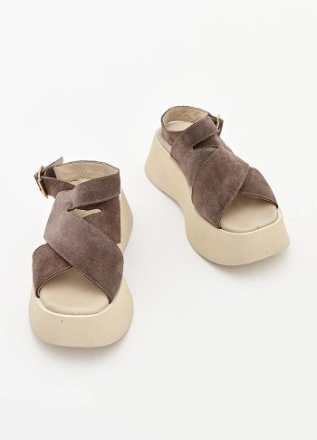 Vizon Rebecca Dolgu Topuklu Sandalet