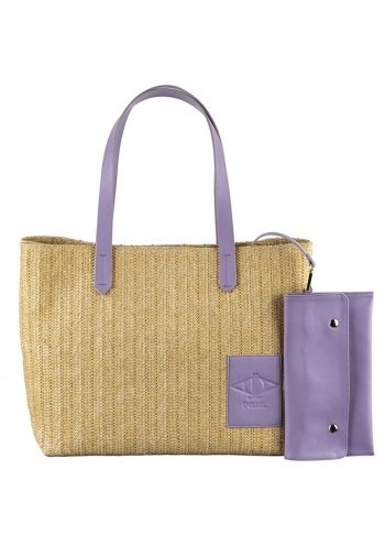 Lila Wicky Hasır Çanta