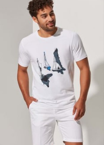 O Yaka Yelkenli Erkek T-Shirt