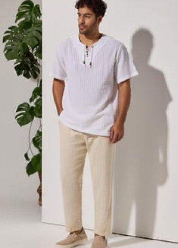 Naturel Şantuklu Erkek Pantolon