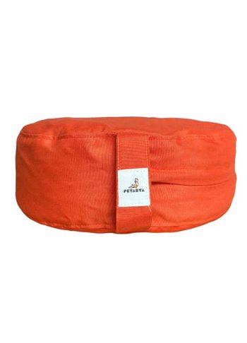 Zafu Turuncu Karabuğday Kabuğu Dolgulu Meditasyon Minderi