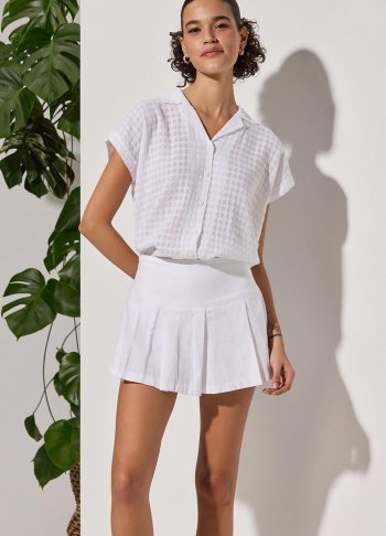 Mini Şort Beyaz Kadın